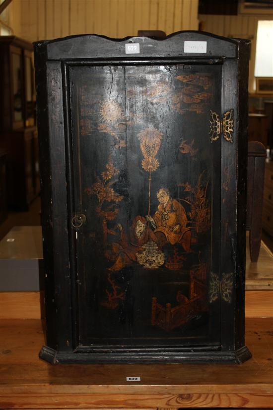 Chinoiserie & lacquered corner cupboard